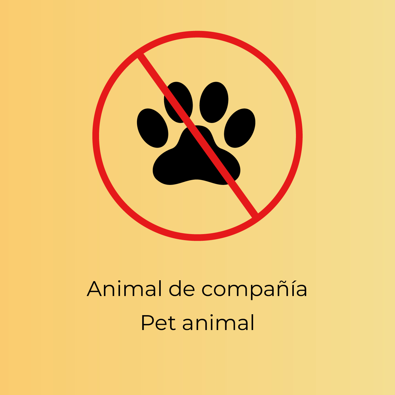 Norma Prohibido entrar con animales