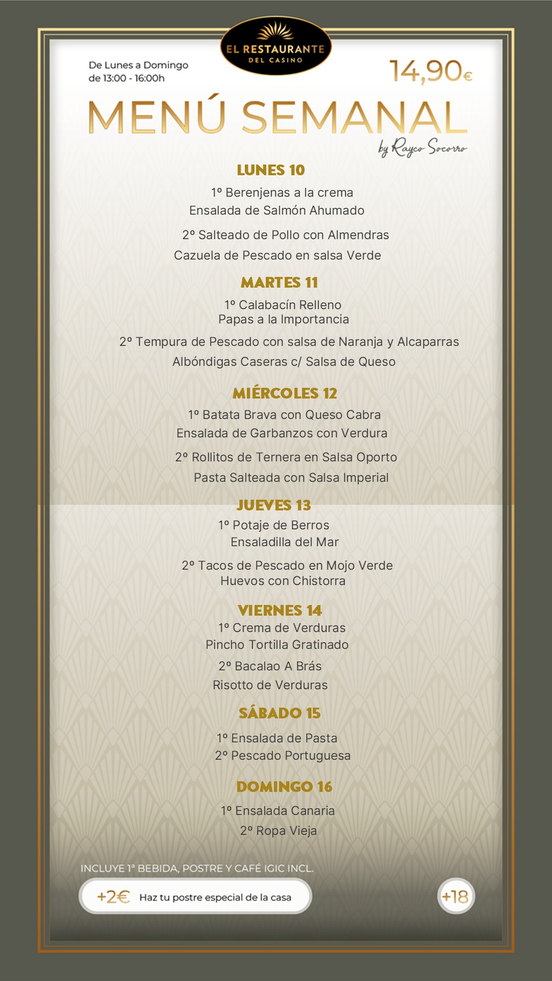 Menú semanal 10 agosto